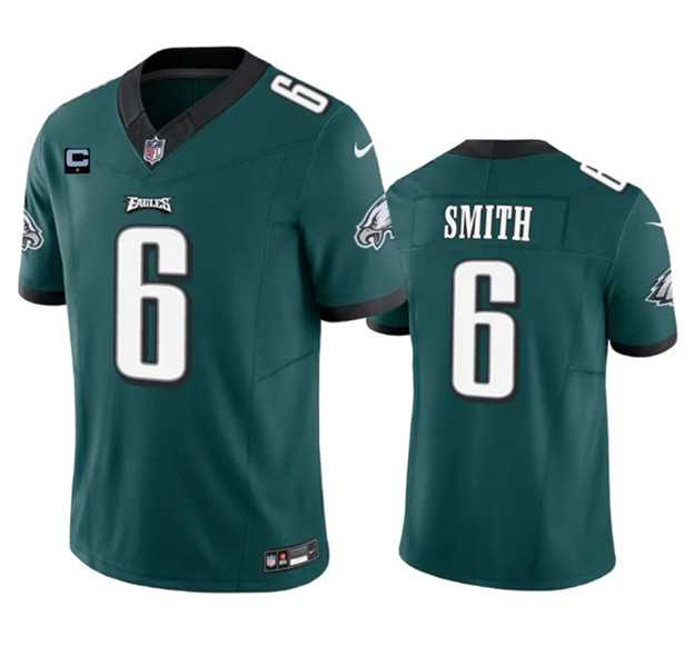 Men & Women & Youth Philadelphia Eagles #6 DeVonta Smith Green 2023 F.U.S.E. With 1-Star C Patch Vapor Untouchable Limited Jersey